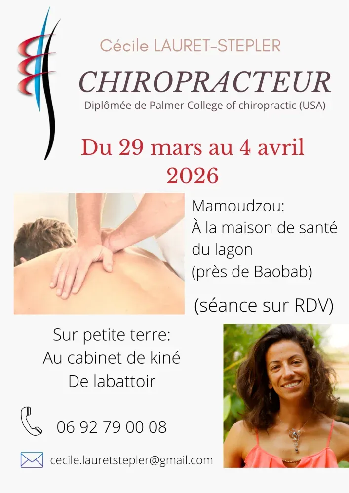 Chiropraxie à Mayotte du 30 mars au 4 avril 2026
